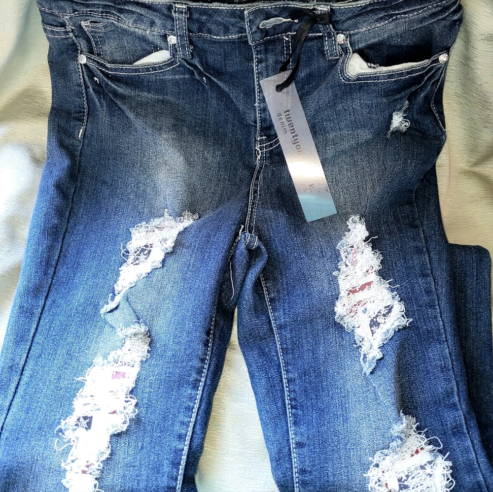 Twentyone Black Blue Denim Jeans by Rue21. New! - Picture 1 of 6
